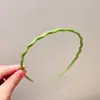 Diadema Fina Ondulada de Color Caramelo Fresca de Verano Diadema de Corona Alta Pasador para el Cabello Lavado Facial Accesorio para el Cabello Antideslizante Goma para el Cabello