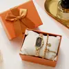 Reloj de Pulsera con Pedrería Plateada de Alta Venta Transfronteriza Joyería Movimiento de Cuarzo Pulsera Estilo Europeo y Americano Festival de la Diosa Fuente