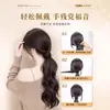 Peruca Rabo de Cavalo Feminino com Velcro Autocolante, Rabo de Cavalo Baixo, Estilo Preguiçoso para Adicionar Volume, Ondas Grandes, Trança de Rabo de Cavalo Alto