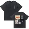 Camiseta Vintage Lavada Cactus Jack Utopia Estampa Dupla Face