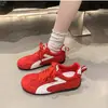 Tênis femininos estilo corrida amarelos, novo modelo outono 2026, versáteis e populares, tênis leves retrô com sola macia