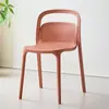 Silla de Comedor Nórdica para Uso Doméstico, con Respaldo, Taburete Hueco de Colores, Silla de Ocio Apilable para Balcón, Silla de Plástico para Apartamentos Pequeños