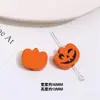Halloween expressão grimace laranja abóbora contas de madeira com contas DIY brincos feitos à mão joias corrente de celular acessórios material