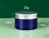 Pote de plástico azul 30-150g removedor de maquiagem lama filme pote vazio 80/120g pote de cera esfoliante