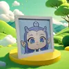 Presente Artesanal Pintura com Diamantes Brilhantes Brinquedo Educativo com Adesivos de Diamante e Porta-Retrato Peça de Exibição Criativa DIY