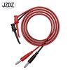 Kit de 2 cabos de teste vermelho e preto 1m 0,75 mm² par de plugues 4MM gancho de teste cabo adaptador digital