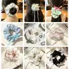 Goma para el pelo floral estilo óleo francés DIY fresca y dulce accesorio para el pelo estilo coreano. Fábrica proveedora para joyerías