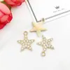 1 Pieza de Corona de Pedrería Nota Musical Estrella de Mar Hoja Pulsera Colgante Collar Accesorio DIY Joyería Estilo Coreano Conector