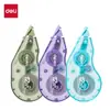 Cinta correctora Deli VR80 de ahorro de esfuerzo 6m/12m Cinta correctora silenciosa para estudiantes con carcasa transparente de alto valor