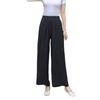 Pantalones de Pierna Ancha de Algodón y Lino para Mujer, Estilo Étnico Primavera, Verano y Otoño Cintura Alta Sueltos Zen Dinastía Han Casual Retro Color Puro