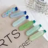 Pinza para flequillo, pinza para el flequillo, pinza de pico de pato, accesorio para el cabello, pinza para el cabello ovalada de gelatina dulce, pinza para maquillaje de mujer, pinza lateral