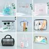 Bolsa Cosmética Transparente de PVC Bolsita con Cremallera Empaque de Viaje Bolso Láser de TPU con Logo Impreso Organizador de Viaje para Almacenamiento