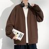 Chaqueta Cárdigan de Lana Estilo Holgazán para Hombre Ropa de Primavera y Otoño Suéter Juvenil de Alta Gama sin Capucha Cuello en V Chaqueta Americana