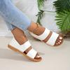Sandalias Planas de Suela Suave Estilo Hada Verano Nuevo Talla Grande de Cruce de Fronteras Sandalias Romanas de Playa con Tira Trasera para Mujer