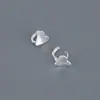 Pendientes Minimalistas de Corazón Cepillado para Mujer, Lujo Ligero, Gama Alta, Únicos, de Nicho, Versátiles, Pendientes Normcore
