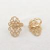 Anillo chapado en oro con flor antigua, accesorios de joyería vintage para bricolaje, horquillas para el cabello, accesorios para tocados.