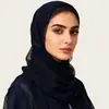 Bufanda Larga Lisa de Chifón de Terciopelo de Alta Calidad y Sofisticada, Pañuelo para la Cabeza con Cabeza de Diamante, Bufanda de Gasa Estilo Malayo Nuevo Kashkha