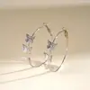 Brincos Geométricos de Borboleta Estilo Metal Europeu e Americano Brincos Simples da Moda Transfronteiriços Brincos de Nicho de Alta Qualidade para Mulheres
