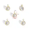 Pingente Único Cristal Branco Forma Geométrica Borda Envolvida Pingente DIY Colar Brincos Roupas Bolsa Pingente Acessórios de Joias