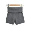 2024 Calça Justa Stretch Cintura Baixa Desligada Tricotada Shorts Cava Outono e Inverno Calça Quente Fashionável Combina com Tudo