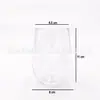 Venta Caliente de Amazon Copa de Vino Tinto sin Pie 16oz Copa de Vino de Plástico Copa de Vino Forma de Huevo PET Venta al por Mayor de Fábrica