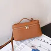 Bolsa para lonchera de cuero genuino tejida a mano de alta gama y lujo ligero para mujer, bolso de mano retro versátil, bolso cuadrado pequeño, bolso cruzado de moda para mujer