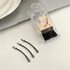 Pasador Grueso en Forma de U con Estilo para Recogidos, Simple Elegante, Pasador Negro, Tocado Fijo, Pin de una Sola Palabra, Pasador, Accesorio para el Cabello para Mujeres