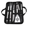 Amazon Juego de Barbacoa de 5 Piezas con Mango Pequeño Juego de Herramientas para Barbacoa de Acero Inoxidable con Bolsa de Tela para Barbacoa al Aire Libre