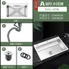 Juego de fregadero de cocina de acero inoxidable 304 cepillado a mano engrosado de una sola cubeta, fregadero grande de una sola cubeta para lavar verduras, fregadero para lavar platos, otros