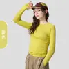 Camiseta de Lana Merino de Secado Rápido Tencel de Manga Larga Sin Costuras Todo en Uno Casual Versátil para Exteriores Correr Fitness Deportes Camiseta