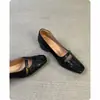 Primer encuentro Temporada suela blanda Zapatos franceses de una sola pieza para mujer tacón oculto carácter punta cuadrada zapatos de trabajo con falda retro Zapatos Mary Jane