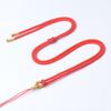 Colar de corda trançado à mão DIY pingente de jade cordão anel de fio de ouro acessórios pingente pescoço Cordão de jade para pescoço