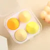 Esponja de maquillaje forma de huevo, no absorbente, súper suave, para aplicar base, esponja de maquillaje forma de calabaza, se puede usar seca y húmeda, viene en caja