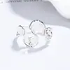 Anel Onda Texturizado em Prata 925 para Mulheres, Novo Anel Personalizado Estilo Chinês, Joia de Mão de Moda de Alto Padrão Niche Estilo Ins