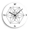 Reloj de Pared Silencioso Simple Geométrico con Patrón Blanco y Negro Acrílico de Celebridad de Internet Caliente de Amazon