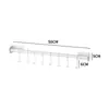 Colgador de Cocina con Barra Colgante Estante Sin Taladro Multifuncional Almacenamiento de Ollas Espátulas Cucharas Colgador de Barra Colgante de Pared Estante de Almacenamiento para Utensilios de Cocina
