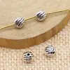5mm 0.4g Joyería Antigua de Plata al por Mayor Accesorios para Joyería Hecha a Mano DIY Cuentas con Agujero Grande y Pequeño Cuentas
