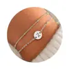Nuevo Pulsera de Inicial de 26 Letras de Moda de Amazon Pulsera de Disco con Cuentas en Capas Regalo de Cumpleaños Sencillo para Niñas