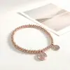 Nueva oferta especial pulsera de acero inoxidable con cuentas y colgante de cruz transfronteriza, alta calidad para mujer, cuenta redonda, acero de titanio, cordón elástico