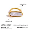 Anillo de Perla Imitación Barroca Jieding Acero de Titanio Sin Decoloración Joyería para Manos Lujo Accesible Acero Inoxidable de Gama Alta Joyería de Otoño e Invierno para Mujeres