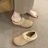 Edição de Armário de Rede~Sapatos Birkenstock Genuínos com Forro de Lã para Mulheres, Sapatos Versáteis de Algodão Bicolores para Calçar e Tirar Facilmente, Sapatos Baixos Quentes Retrô