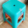Taburete de plástico engrosado para uso doméstico, extra grueso, moderno y simple, apilable, estilo nórdico, silla cómoda y económica, taburete cuadrado alto