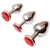 Tapón Anal de Metal con Diamantes para Estimulación del Punto G, Unisex, Adecuado para Usar al Aire Libre, Expansor Anal Colorido, Tapón Anal para Hombres Gay