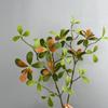 Reloj Colgante de Flores de Primavera de Isla de Planta de Simulación Hojas Múltiples Madera Borracha de Caballo Hojas Ins Viento Celebridad de Internet Estancia en Casa Decorativo para el Hogar Ramas y Hojas