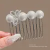 Pente de cabelo penteado de cabeça para baixo novo grampo de cabelo com franja de laço antiderrapante caveira alta estiloso moderno grampo de cabelo lateral com mechas acessório de cabelo