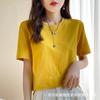 Camiseta feminina de algodão de manga curta verão estilo coreano algodão solto emagrecimento casual top masculino tamanho plus size mesmo estilo masculino e feminino