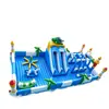 Castelo de Água Flutuante Grande Hermético Tobogã Inflável Comercial Piscina Playground Integrado Pista de Obstáculos Aquáticos Móvel ao Ar Livre