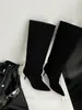 Botas de tacón de aguja de punta fina hasta la rodilla para mujer, nueva moda otoño e invierno 2026, elegantes y con estilo