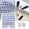 Pegatinas Transfronterizas Nuevas para Arte de Uñas Día de San Valentín Pareja Dulce Amor Rojo y Azul Láser Adhesivo Pegatinas para Uñas