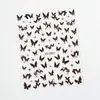 Pegatinas para Uñas de Arena Líquida Plateada Mariposa Retro de Moda Pegatinas Decorativas de Mariposa Adhesivas de Lujo de Alta Gama